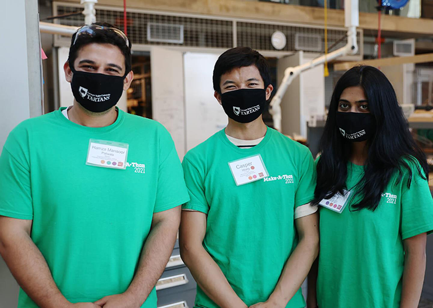 Students on the Green team