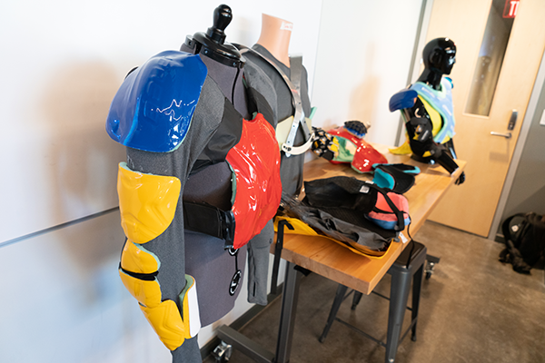 Display of protective equipment